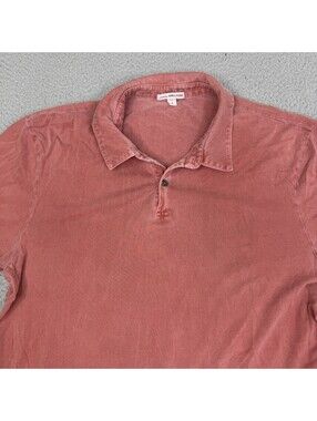 Standard James Perse Usa Made Red Polo Shirt Preppy Men’S Size 3 Medium Pocket